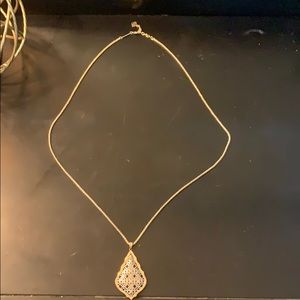 Kendra Scott gold long pendant necklace